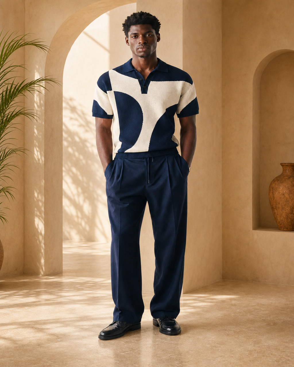 Kele Graphic Knit Polo